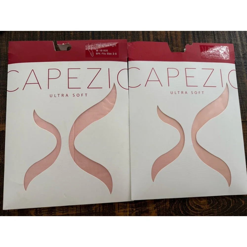 2 pack capezio ultra soft matte semi-opaque transition pink tights Size 2-6